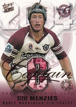 2004 Select Authentic - Premiership Predictor Captains Card #CP7 Steve Menzies Front